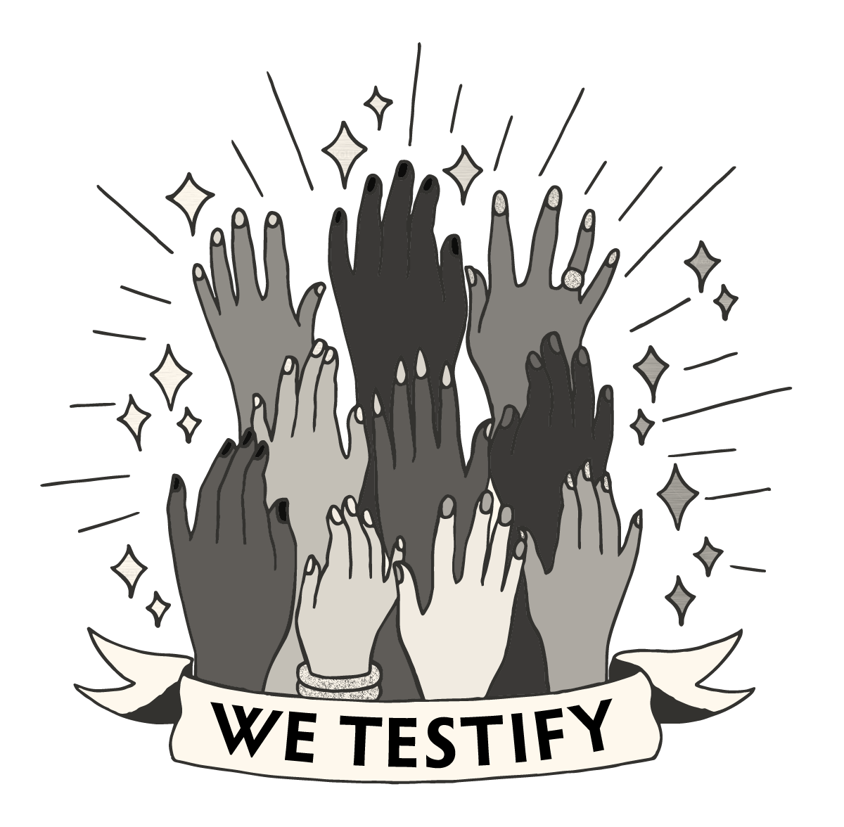 We Testify logo